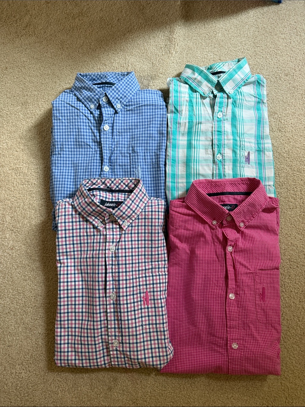 Izod Men's Button-Down Shirt Bundle - Blue, Teal, Pink, Raspberry